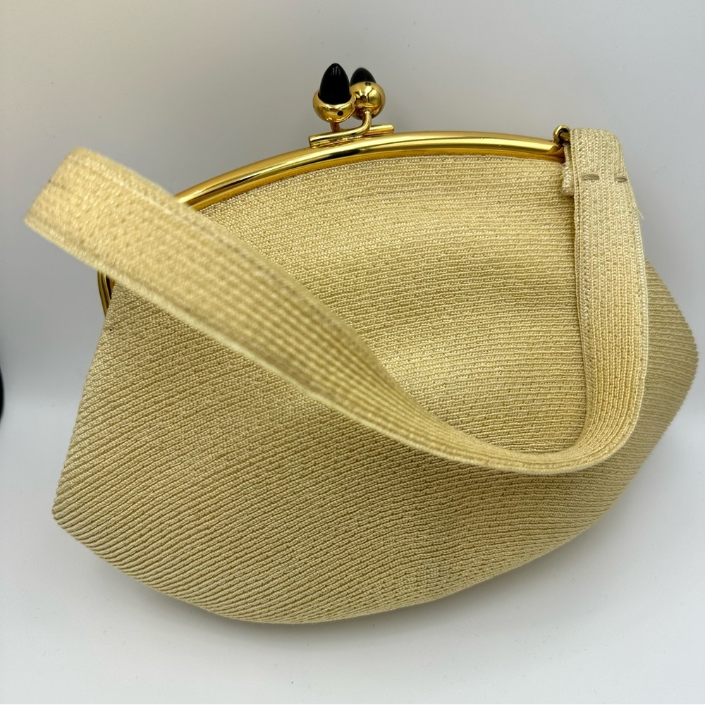 Bienen-Davis VTG 50s Kiss Lock Fine Cord Handbag